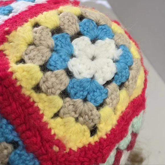 Granny Square Crochet Beanie- Bucket Hat Unisex One Size Adult - Picture 3 of 6